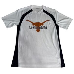 Sport Tek Texas‎ Longhorns T Shirt White Black Trim Short Sleeve Arch Manning